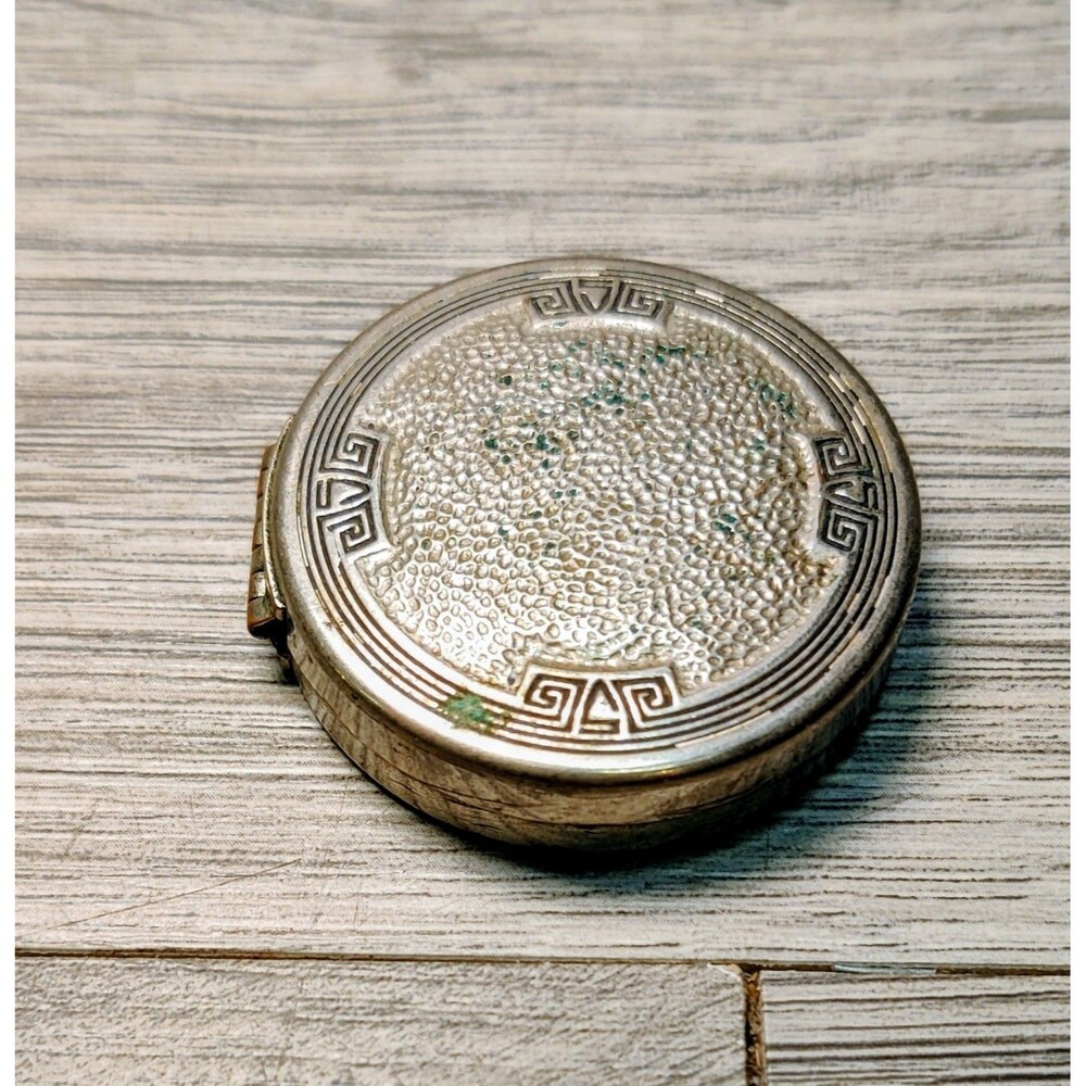 Vintage TreVere Rawleigh's Perfumer Compact Solid Perfume Case Greek Key